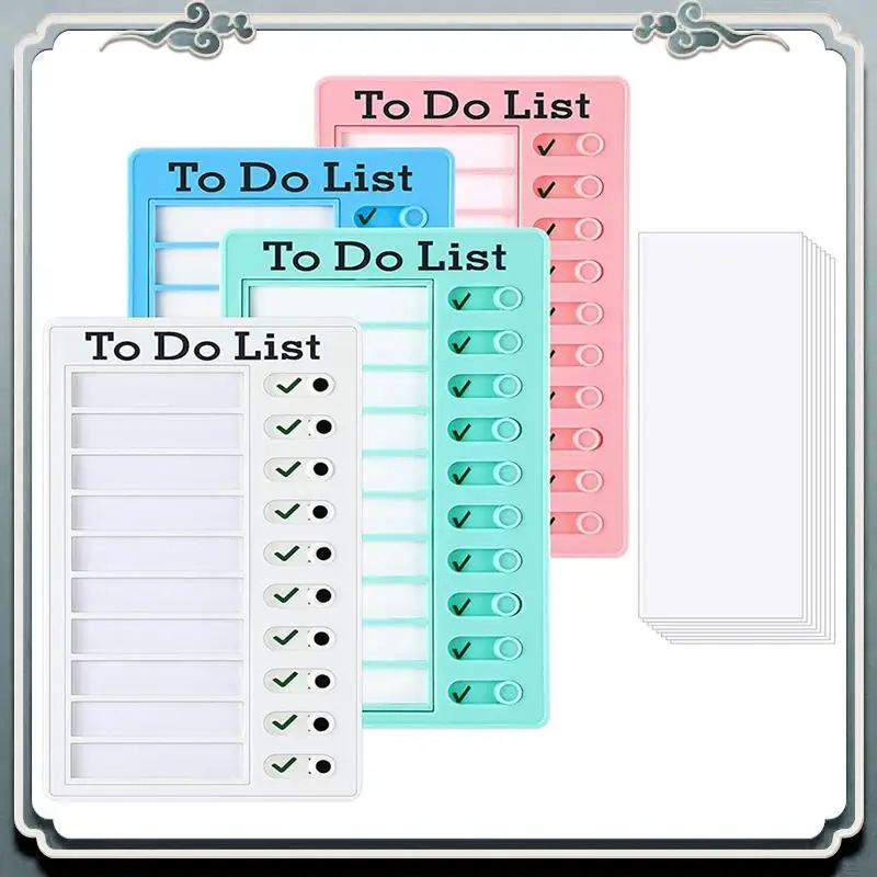 4Pcs Dry Erase Memo List Board Chore Chart RV List Board With 10 Dry Erase Paper