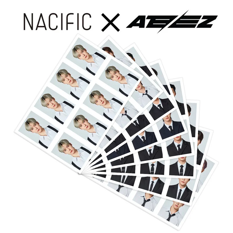 1pcs/set ATEEZ Group ID Photo 2024 NACIFIC Album LOMO Card 1 Inch