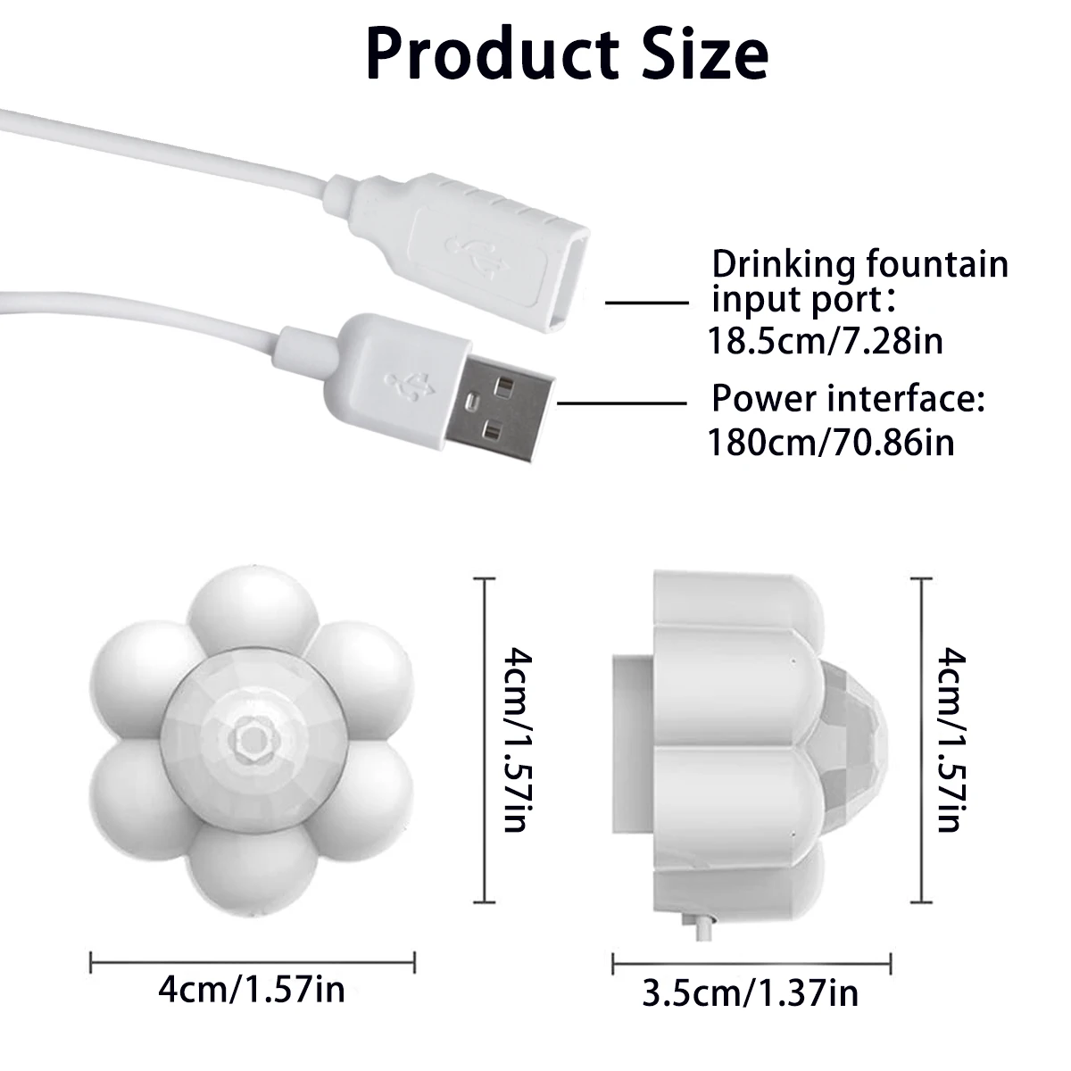 Cat Water Fountain Sensor, Automatic Start‑Stop Pet Water Dispenser Sensor, Smart Induction Replacement Parts for Dog & Cat