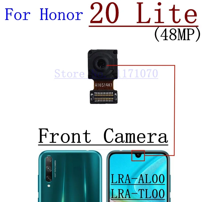 Original Rear Main Camera For Huawei Honor 20 Lite Golbal Back Wide Ultrawide Front Camera Phone Module Flex Cabe Parts