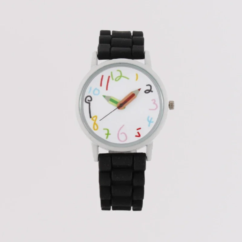 Reloj de pulsera Digital con correa de silicona para niños, cronógrafo creativo de dibujos animados, esfera redonda, puntero de moda, cuarzo, niño, niña, estudiante