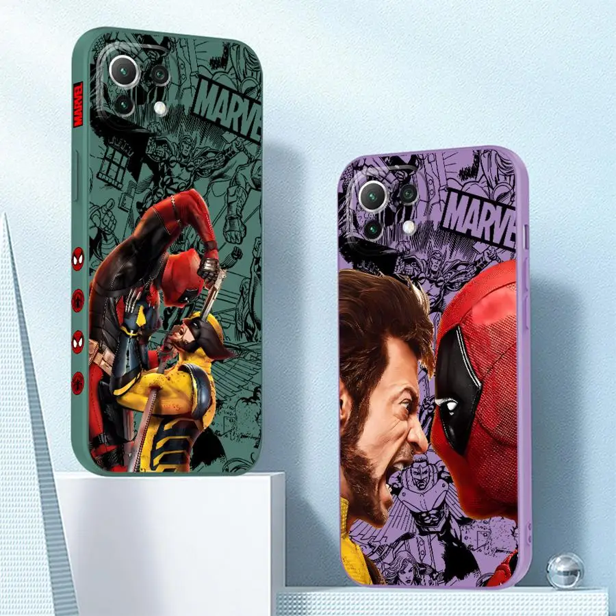 Marvel Deadpool And Wolverine phone Case for Mi 11 Lite 5G 11T Pro Poco X3 NFC X3 Pro X4Pro5G X4 GT X5 5G X5 Pro 5G M3 Pro 5G