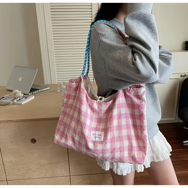 [Women's Shoulder Bag] Korean-style Relaxed Bag, Large Capacity, Simple Commuter Women's Shoulder Bag