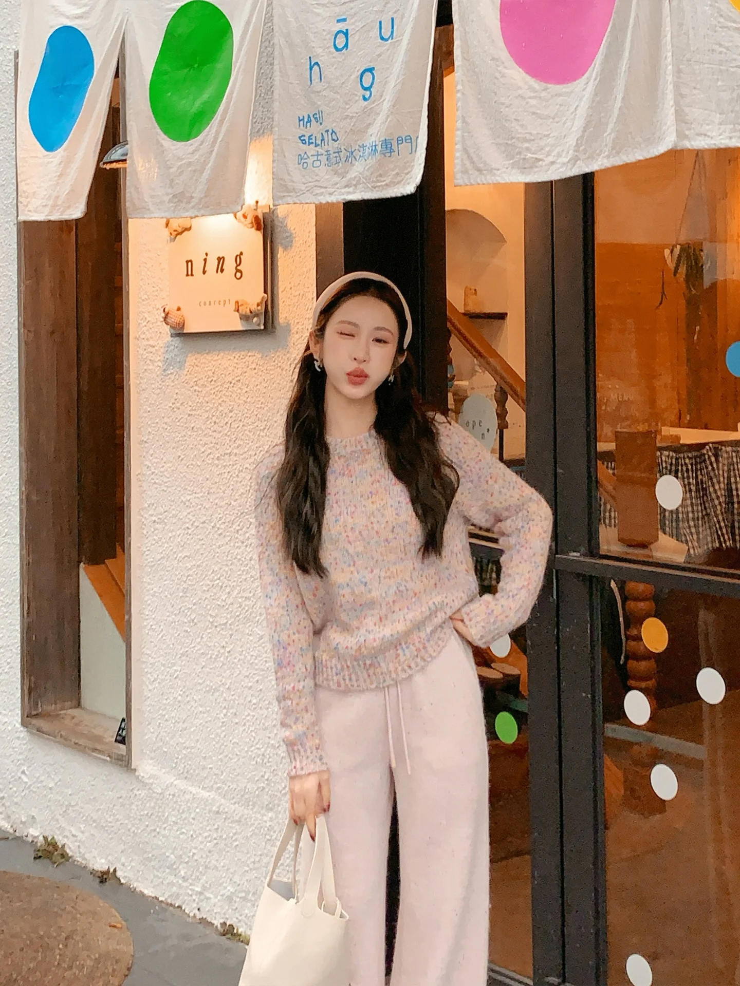 

Розовые брюки с высокой талией, прямые, широкие, женские повседневные брюки, весенняя новинка, удобный крой, модные женские брюки из смесовой шерсти