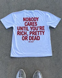 Sokak vintage alfabe baskı kısa kollu büyük boy tişört erkekler y2k Goth Harajuku moda çift rahat gevşek trend üst