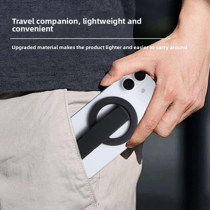 Magnetic Phone Ring Kickstand Collapsible Hand Grip Strap Holder Portable Anti Slip Phone Stand