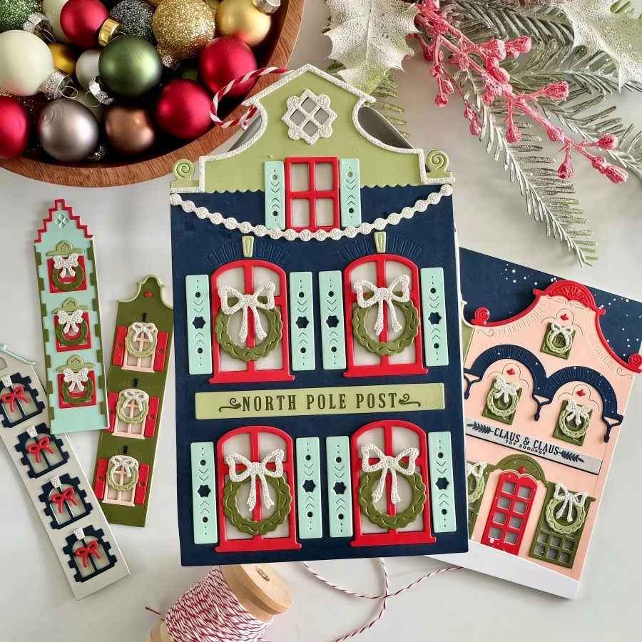 2026 Neue Marktplatz-Feiertagsdekorationen Metall-Stanzformen für DIY Scrapbooking Kartenherstellung Schablonen Prägung Basteldekoration