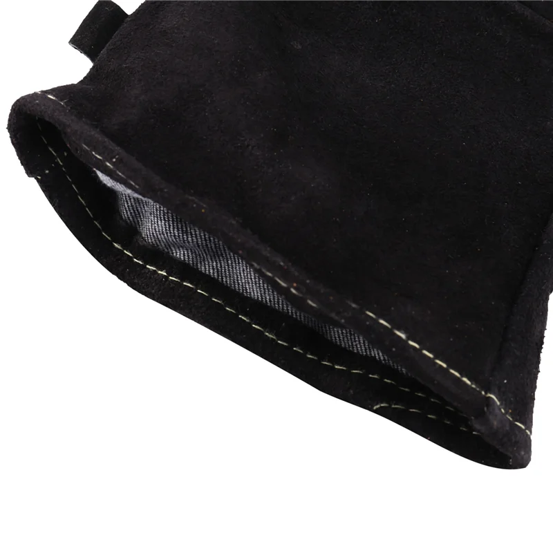 

ABSE-6X Экстремальные термостойкие и огнестойкие перчатки, кожаные с вышивкой, подходят для камина, черные 14 дюймов