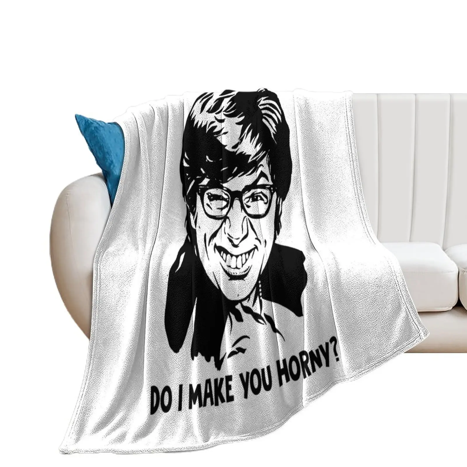 

Do i make you horny Austin Powers poster Throw Blanket Vintage heavy to sleep Blankets