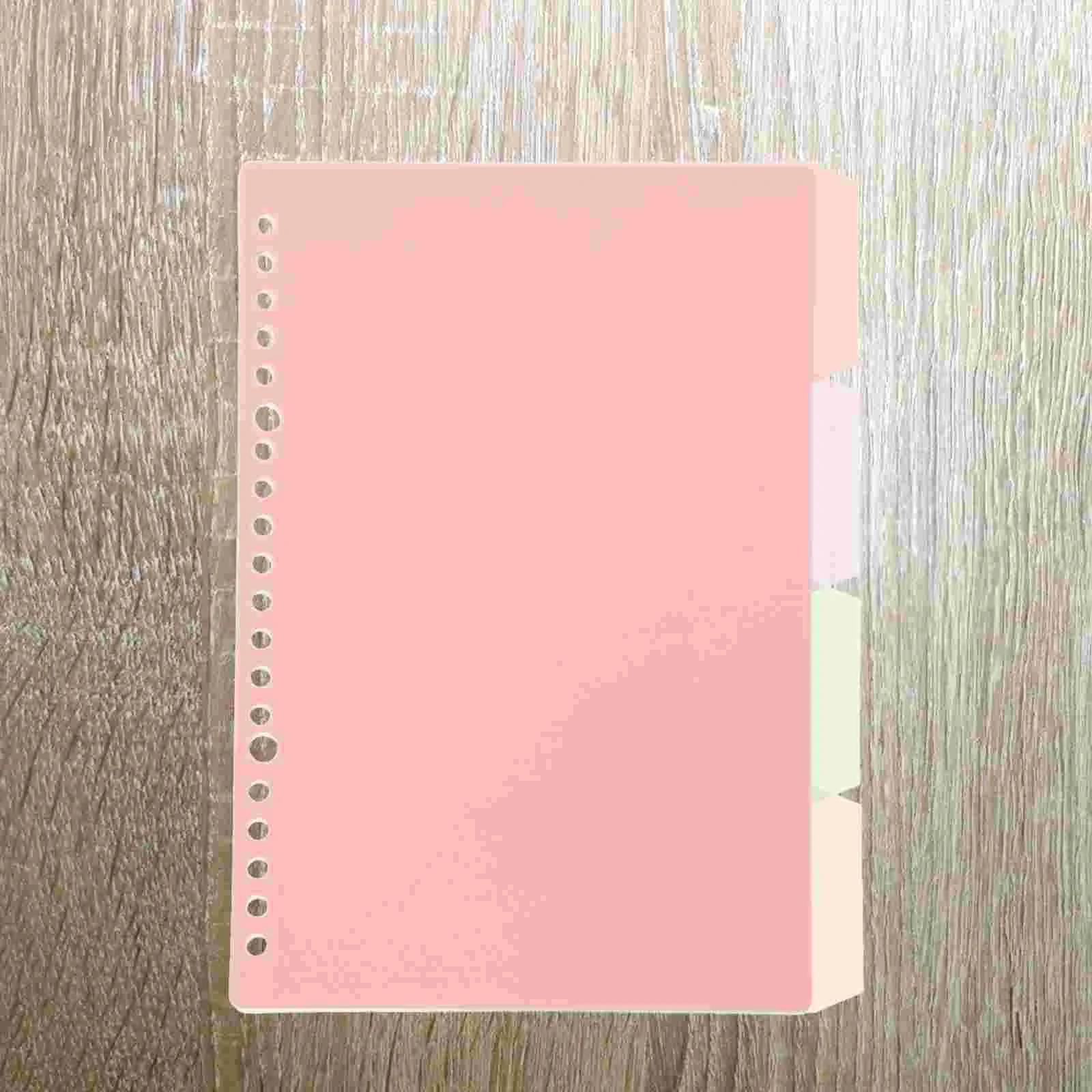 4 Pcs Loose-leaf Divider Colored Labels Campus Folders Binder Dividers with Tabs Pastel Pp Multi Subject