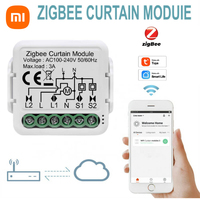 Xiaomi Tuya Smart Zigbee Curtain Switch For Roller Shutter Electric Motor Smart Life APP Remote Control Works Alexa Google Home