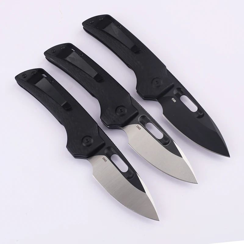 D2 Steel Wing Dragon Cross border Carbon Fiber and G10 Handle Fishing Pocket Survival EDC Folding Tool Knife