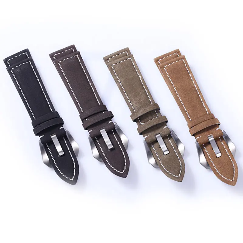 حزام ساعة عالمي أصلي 20 مللي متر 22 مللي متر حزام (استيك) ساعة إكسسوارات حزام ساعة جلد عالي الجودة لأحزمة ساعات الكوارتز الميكانيكية