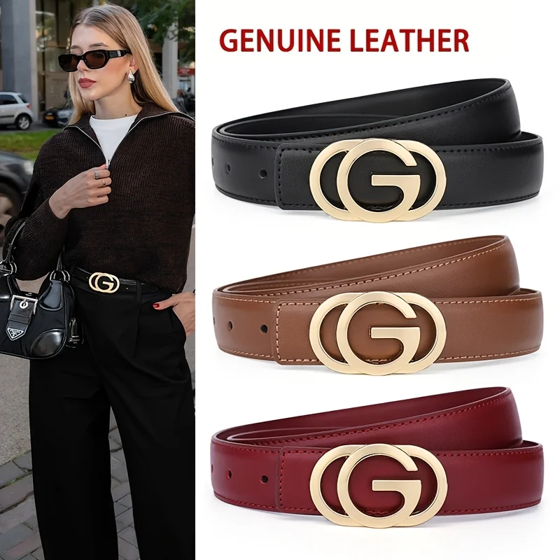 Versatile Genuine Leather Belt for Women