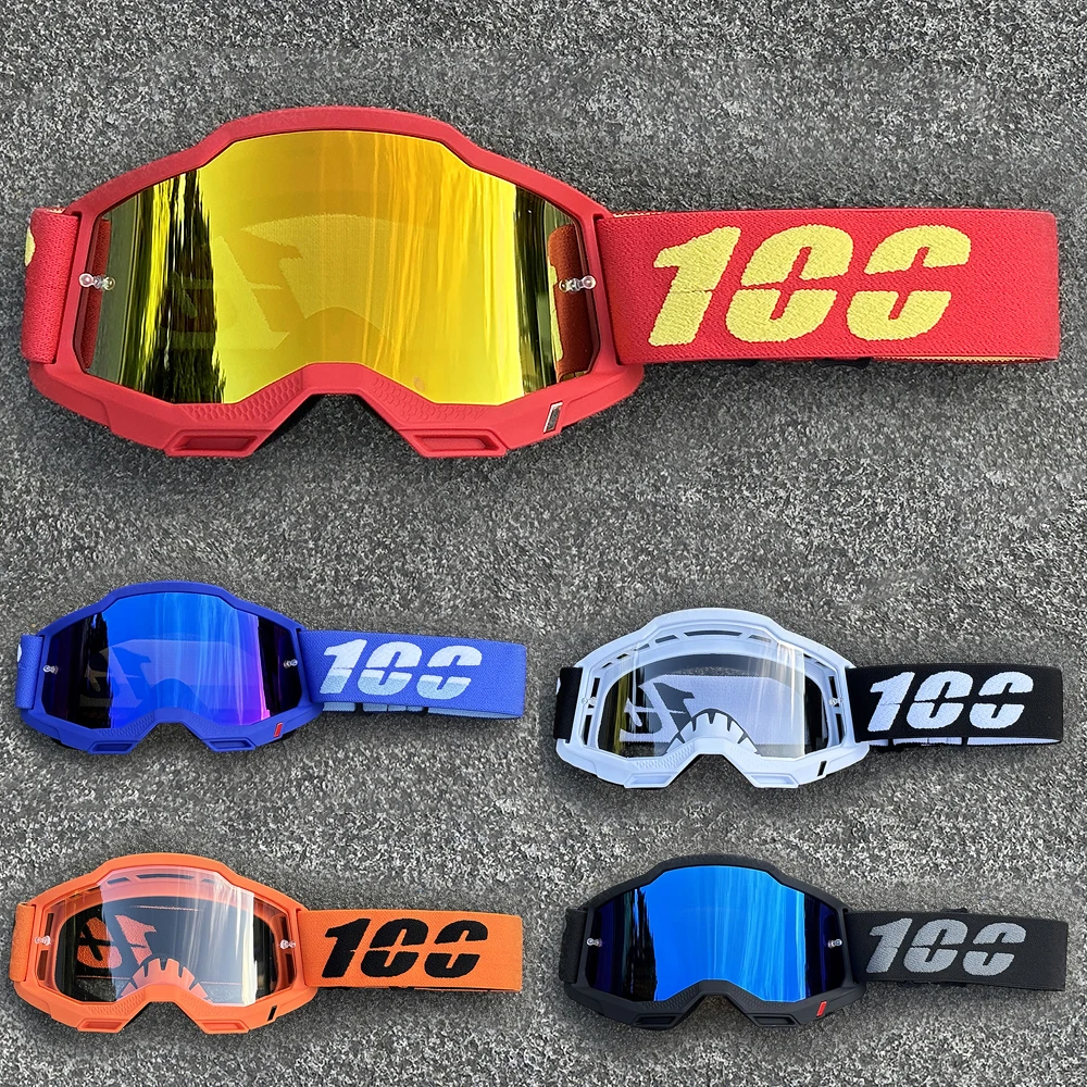 

100 Motorcycle Goggles Cycling Glasses Outdoor Off-Road Ski Sport MX ATV Dirt Bike Racing Glasses Motocross Goggles Bike Google