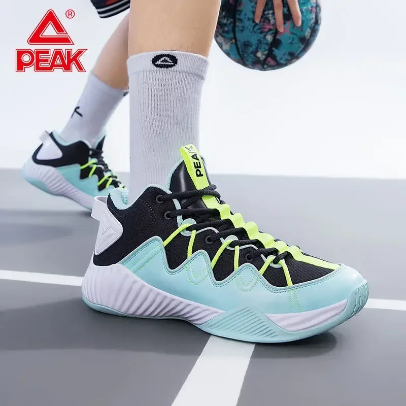 PEAK sepatu basket pria, sneaker lari kasual luar ruangan anti slip Musim Panas 2024 modis dan nyaman