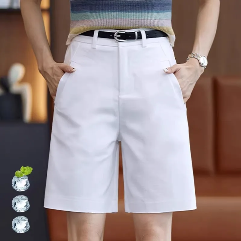 

Black Wide-Leg Five-Point Shorts for Women, Summer Fashion, Slimming, Comfortable, High-Waisted, Versatile A-Line Casual Shorts