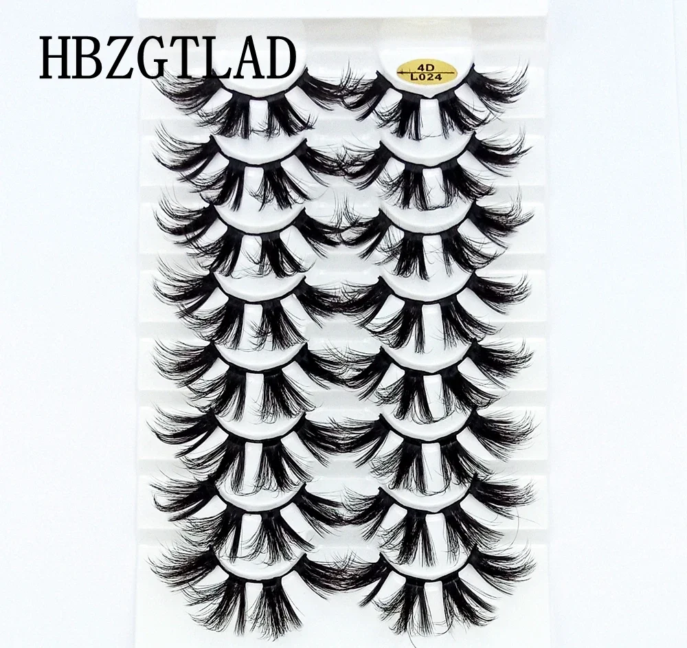 8 Pairs 25mm Long 3D Mink Lashes, Dramatic Volume