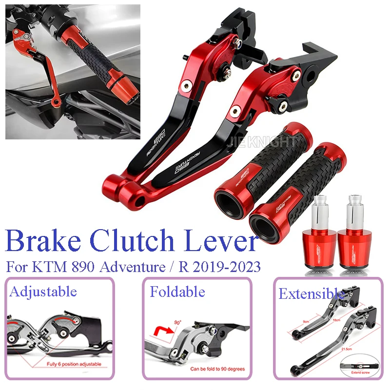 For KTM 890 Adventure R S 890 ADV R 2019-2023 890ADVENTURE Motorcycle CNC Handle Levers Foldable Adjustable Brake Clutch Lever