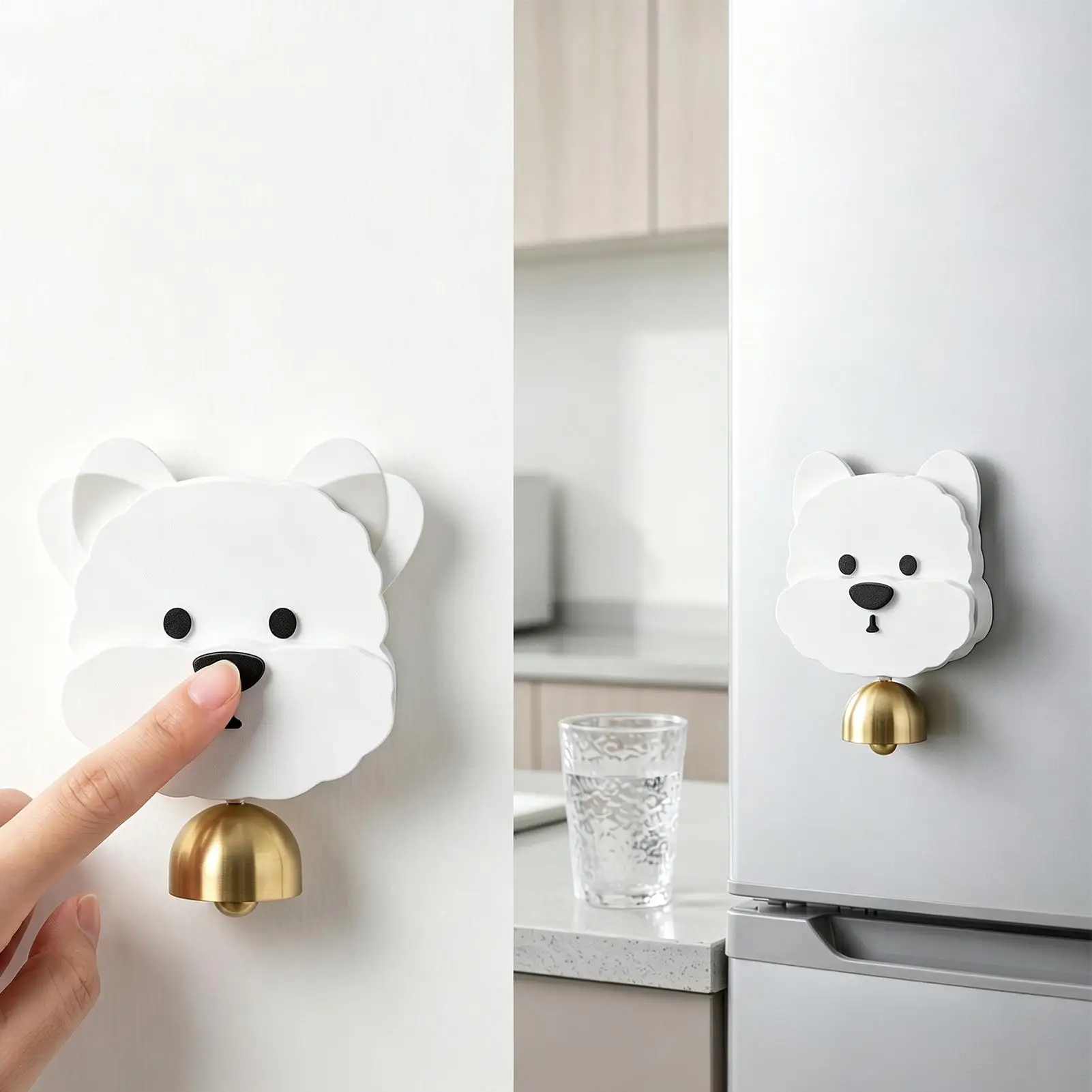 scottish highland white terrier shaped doorbell press nose to make sound adorable dog for home office and dog lover gift