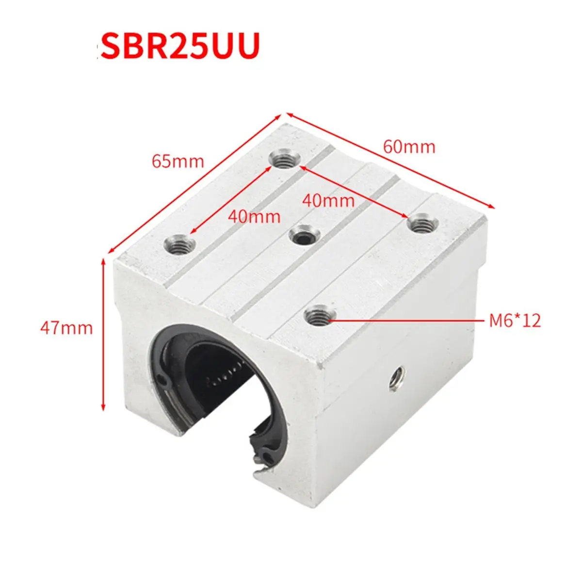 AT16 TBR25UU TBR30UU Linear Ball Bearing Block for CNC Router and 3D Printer SBR25UU