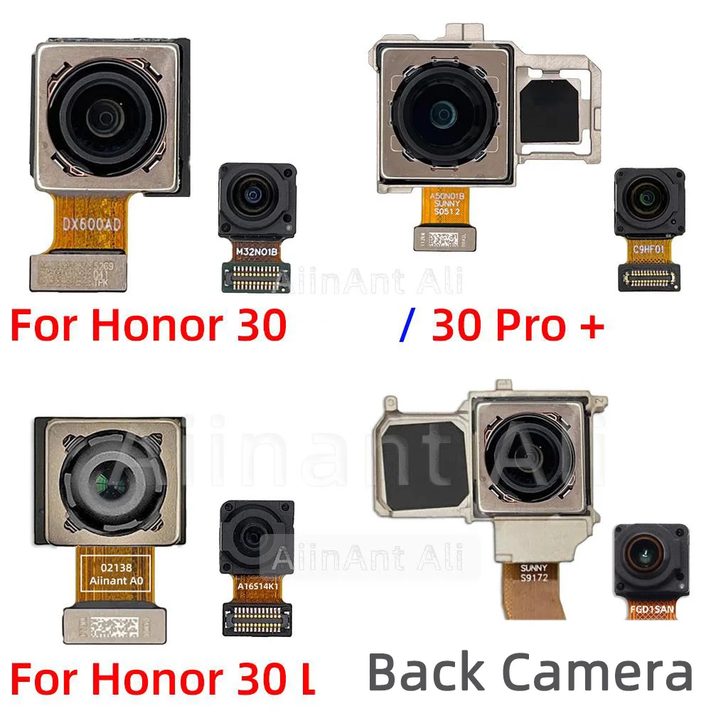 

AiinAnt Rear Main Back Camera Module Front Camera Flex Cable For Huawei Honor 30 Lite Pro Plus + View 30 30s Youth Repair Parts