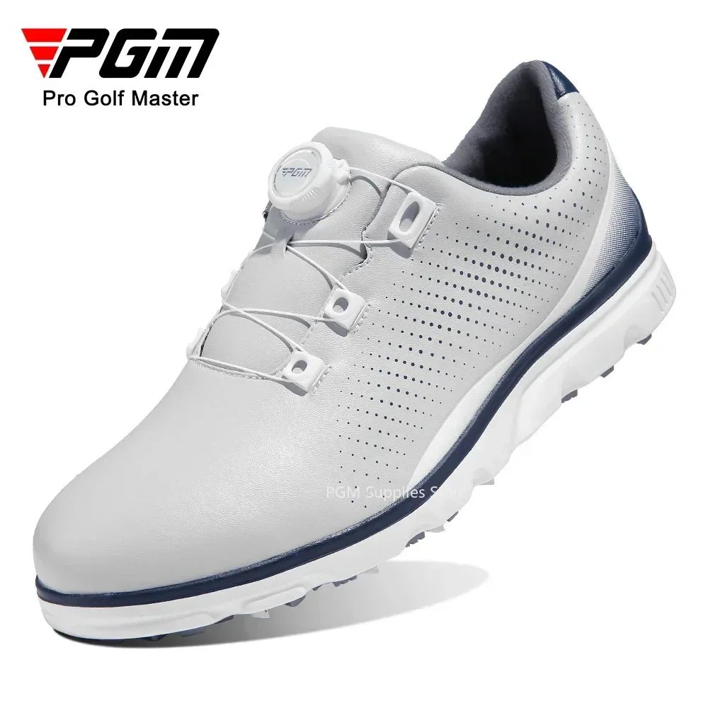 

PGM Golf Shoes Men's Anti Slip Nail Knob Lace Waterproof Superfiber Sports Shoes Golf Men's Shoes Golf Sports Accessories