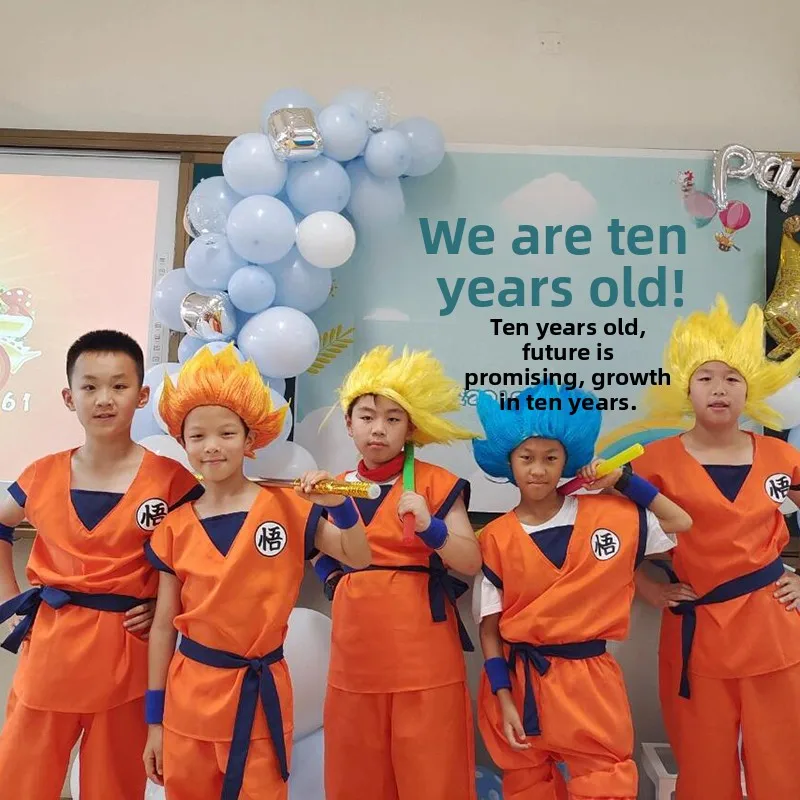 أزياء الهالوين التأثيرية ملابس الكبار Accory Goku ملابس الأطفال أداء المسرح الصيني التقليدي ث...