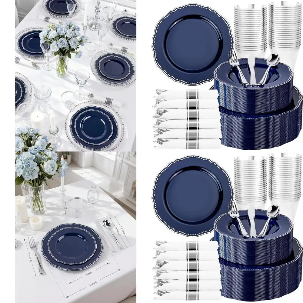 Set Of 350 Blue Sil…