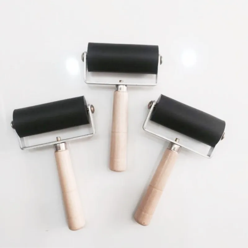 6cm Professional Rubber Roller Brayer Ink Painting Printmaking Roller Art Stamping Tool Paint Roller