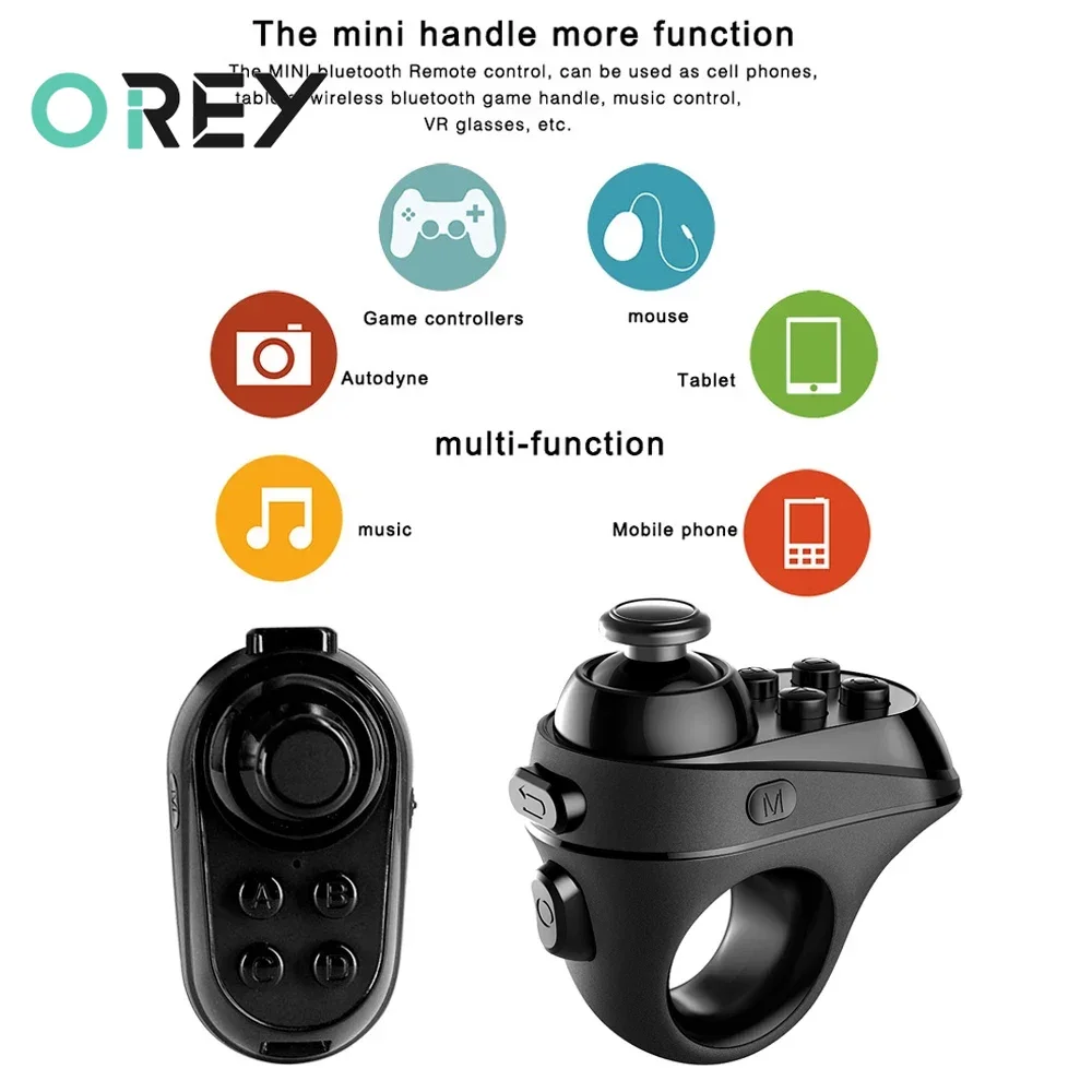 Bluetooth-compatible Gaming Finger Mouse Game Controller Handle Adapter Gaming Mice Gamer Pages Function Support Android iOS