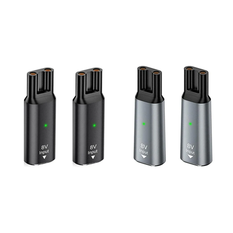 Adaptador de cargador de afeitadora AA20-8V HQ850 tipo C, convertidor de carga para recortadora de barba eléctrica QP2530 QP2630 de una hoja