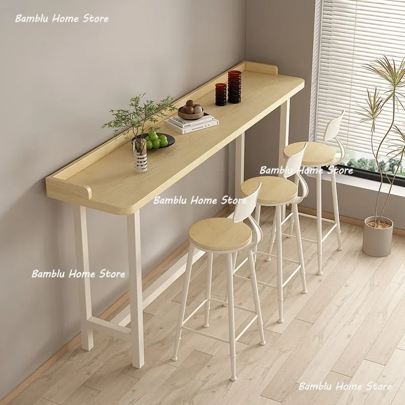 

Скандинавские барные столы из массива дерева, длинные, от пола до потолка, в стиле ретро, модная мебель для дома, YS40CC