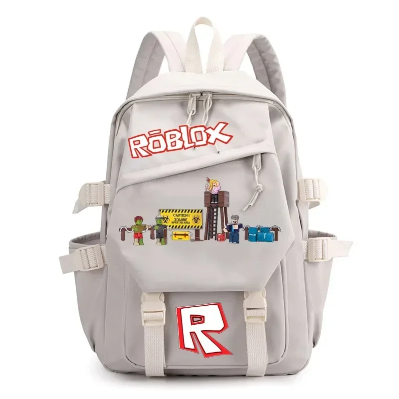 Roblox 주변기기 남녀공용 백팩 트렌디한 고등학생 컴퓨터 여행 가방 남성과 여성을 위한 일상 필수품