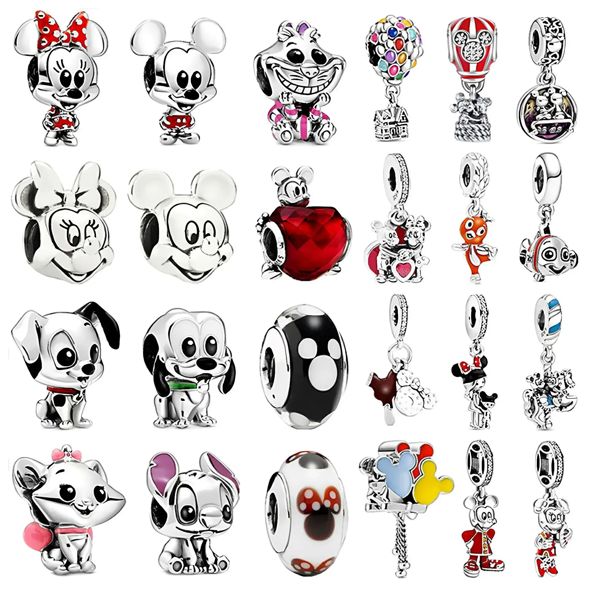 

Disney Mickey Mouse Minnie Mouse Pluto Alloy Metal Beads DIY Jewelry Bracelet Accessories Decoration Anime Figure Toy Kid Gifts