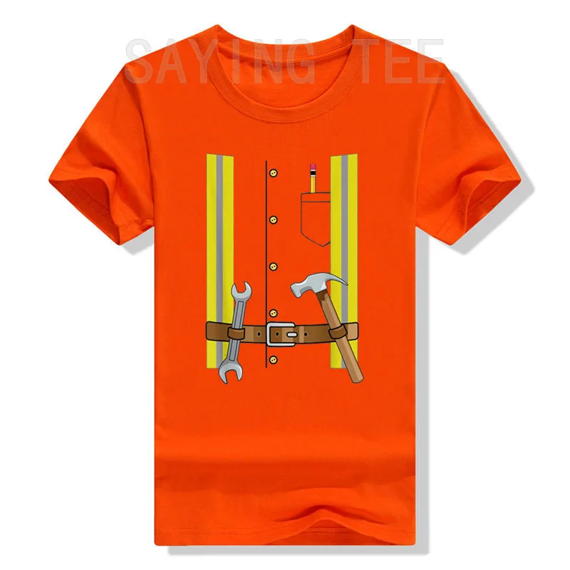 Bauarbeiter-Halloween-Kostüm für Jungen & Erwachsene T-Shirt, My Shirt Hub - Y2k Halloween-Partykleidung Baumwoll-Grafik-T-Shirt – Detail 12
