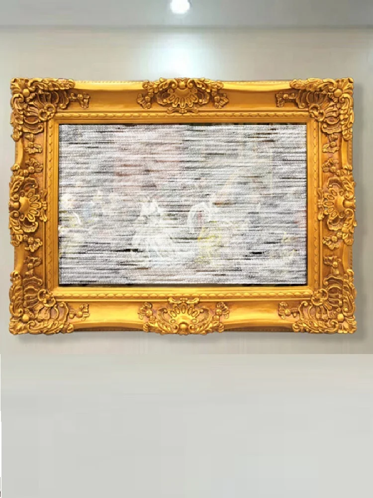 European Style Living Room Decoration Picture Frame, Oil Painting Frame Wall Hanging Porch Art Wedding Photo Resin Frame image 2
