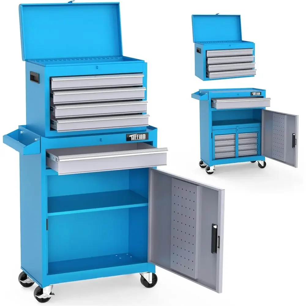 

5-Der Rolling Tool Chest, Tool Storage Cabinet w/Ders, Lockable Wheels, Detachable Top & Adjustable Shel, Mechanic Tool Organize