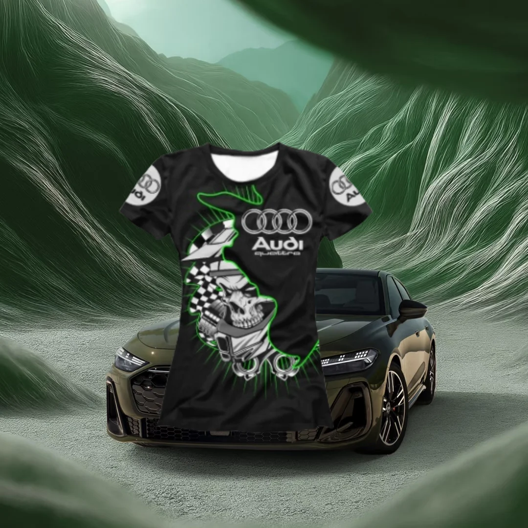 

2025 New Racing Motorcycle Riding Top Breathable Outdoor Sports Audi Summer Men's Casual Sports Street Short Sleeved T-Shirt