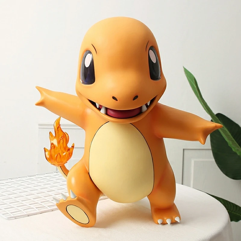 43CM Pokemon Charmander Figure Oversized Glow Anime Action Figurine Cute Room Decorate Light Model Doll Toy Gifts for Kid