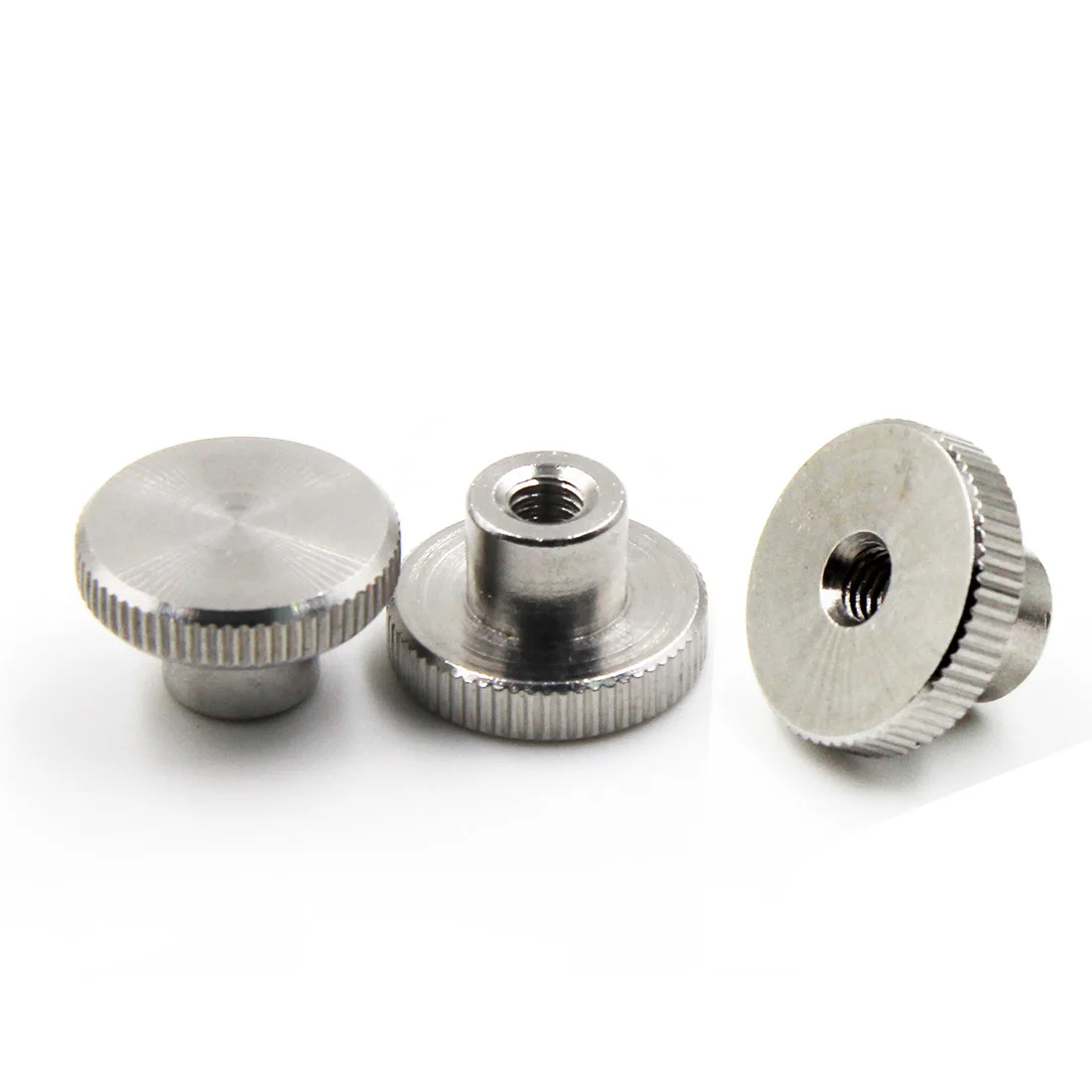 

6 шт./упак. гайки-барашки M3 M4 из нержавеющей стали 304 с накаткой, с проходным отверстием и глухим отверстием, DIN466