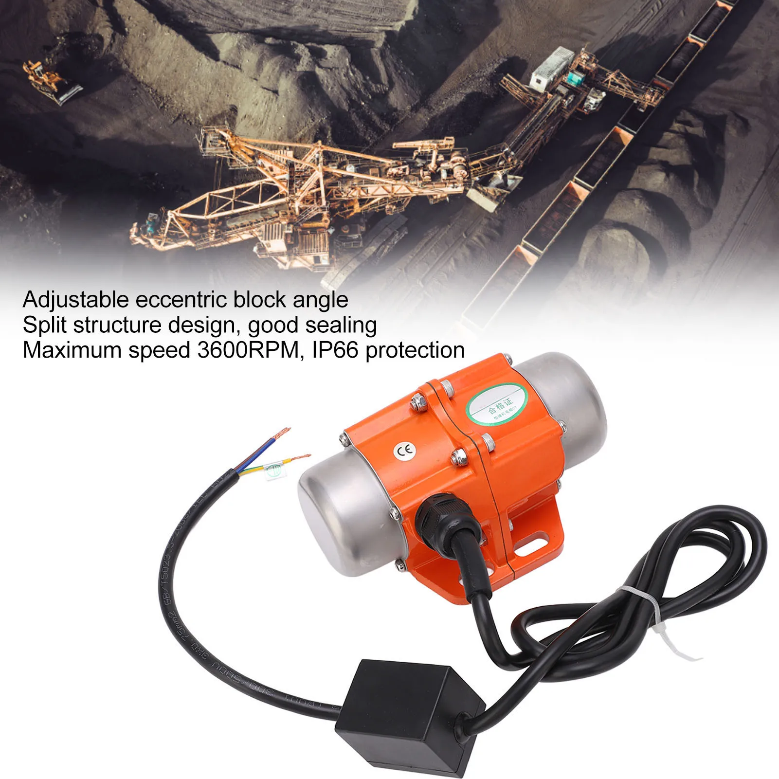 

220V 3000RPM Adjustable Vibration Motor Single Phase Asynchronous Motor IP66 Waterproof Vibration Motor Concrete Vibration Motor