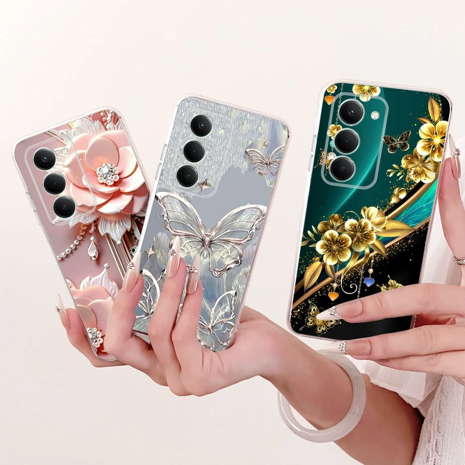 ل Xiaomi Redmi 15 4G حالة Redmi15 5G جميلة فراشة رسمت غطاء لينة سليم جراب هاتف ل Xiaomi Redmi 15 5G Fundas أكياس #6