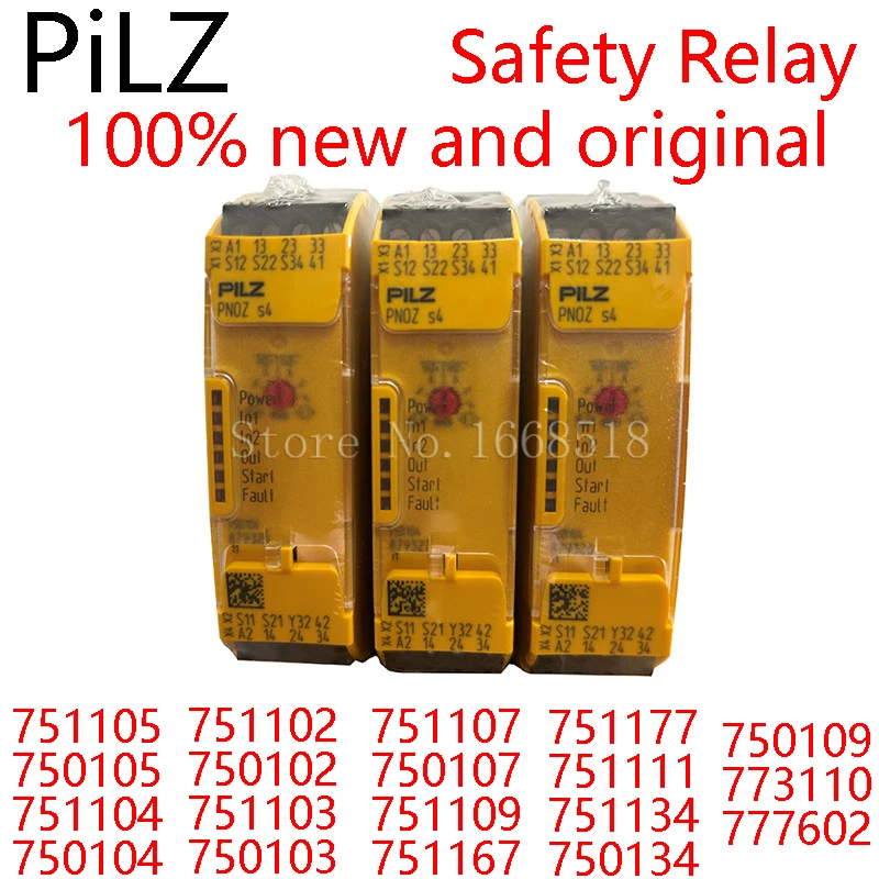 pilz rele de seguranca original s3 s4 s5 s7 751104 750104 751105 750105 751103 750107 751109 751167 751177 novo 01