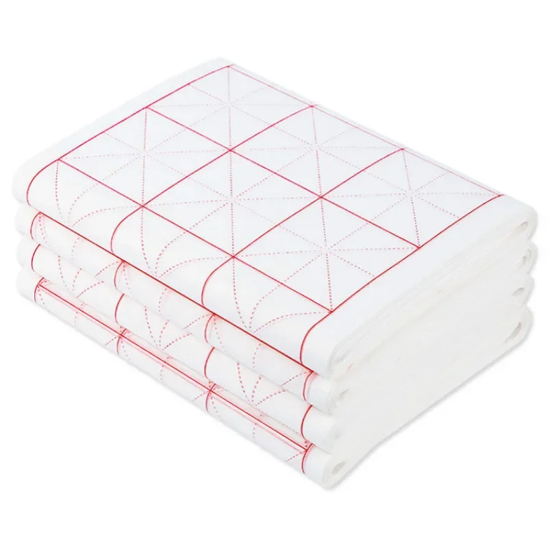 100 Sheets Mizi Grid Rice Paper Chinese Calligraphy Paper Beginner Rijstpapier Chinese Calligraphy Special Half Ripe Xuan Paper