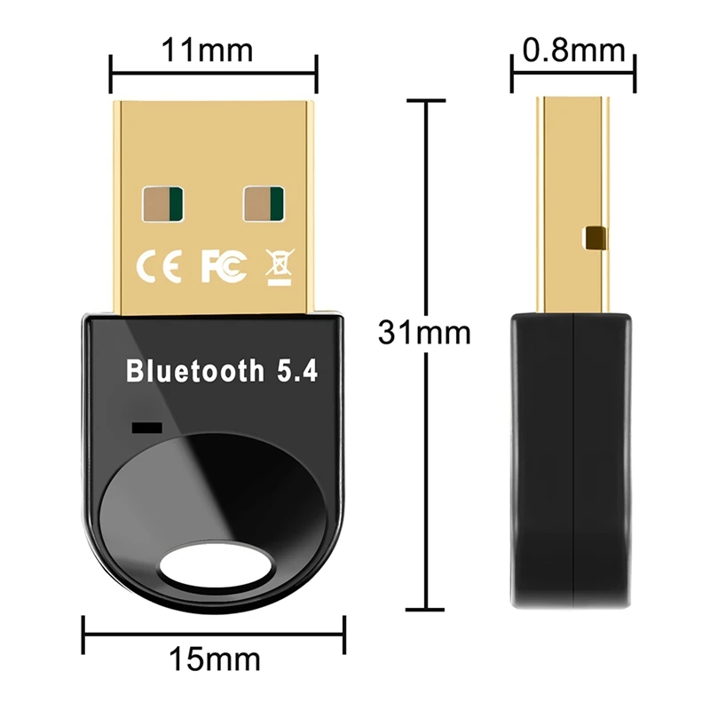 A99E-Wireless Bluetooth Adapter For Pc Bluetooth 5.4 USB Dongle Bluetooth Receiver For Speaker Mouse Keyboard Transmitter