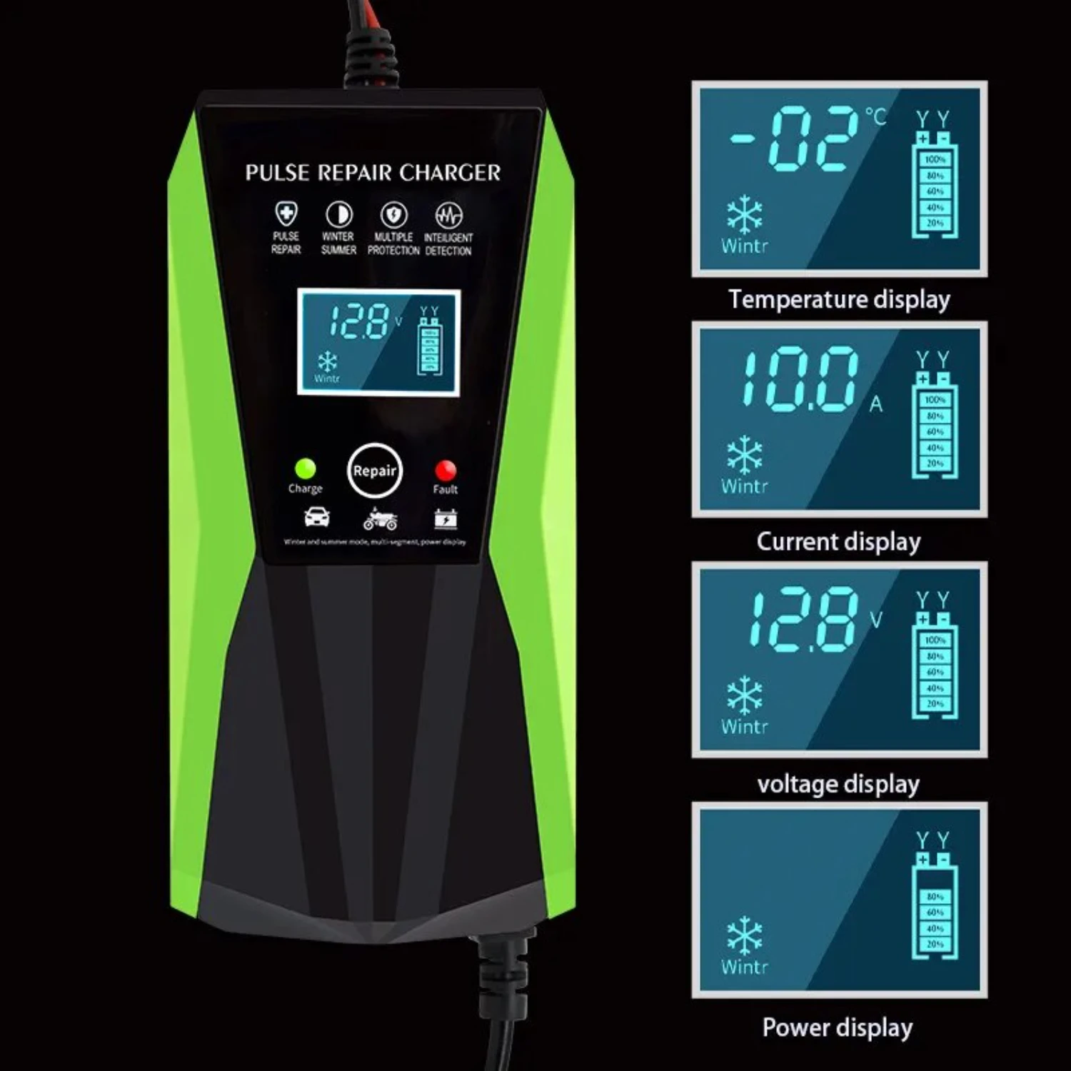 รถอัจฉริยะ10A 12V ที่มีประสิทธิภาพและเชื่อถือได้ที่ชาร์จแบตเตอรี่การบำรุงรักษารถแห้งและ agm แบตเตอรี่สตาร์ท-สต็อปและมอเตอร์ไซค์