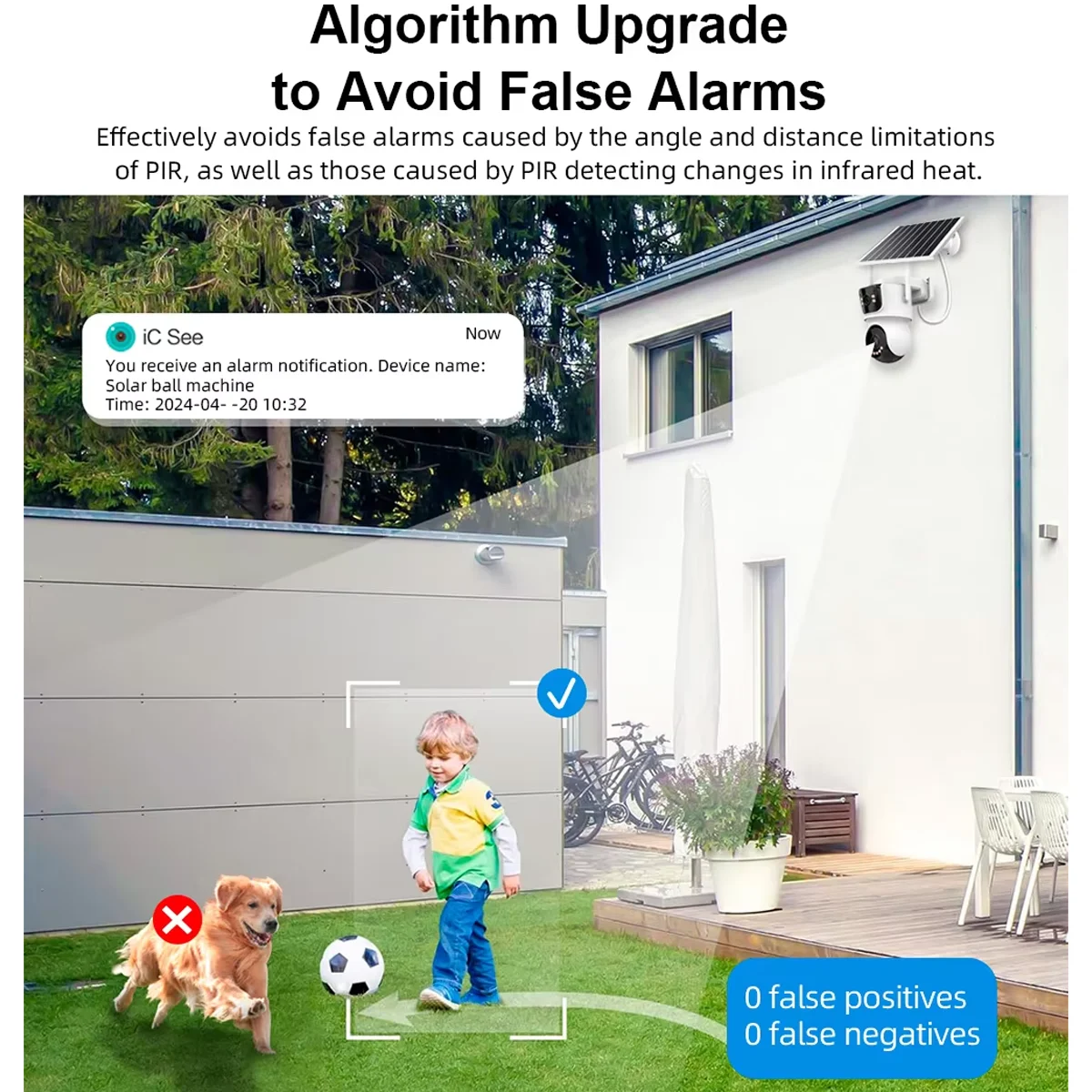 Caméra solaire double objectif 4G 4MP : détection AI, 10 000 mAh, vision nocturne Starlight, audio bidirectionnel, 355 °   Rotation, SIM préinstallé