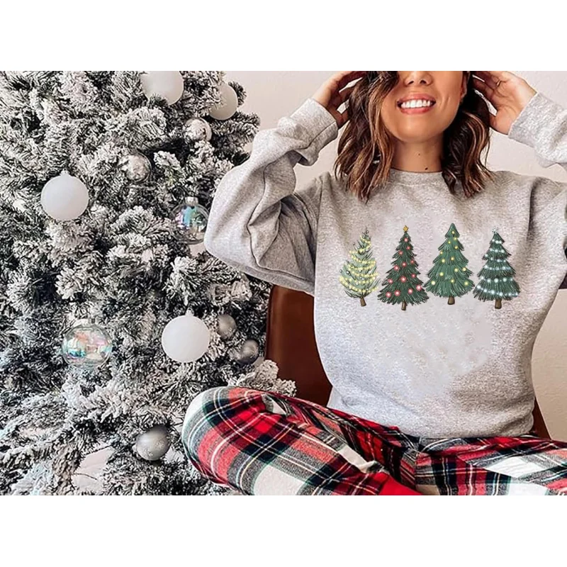 Christmas Tree Sportswear Women's Cute Pattern Top