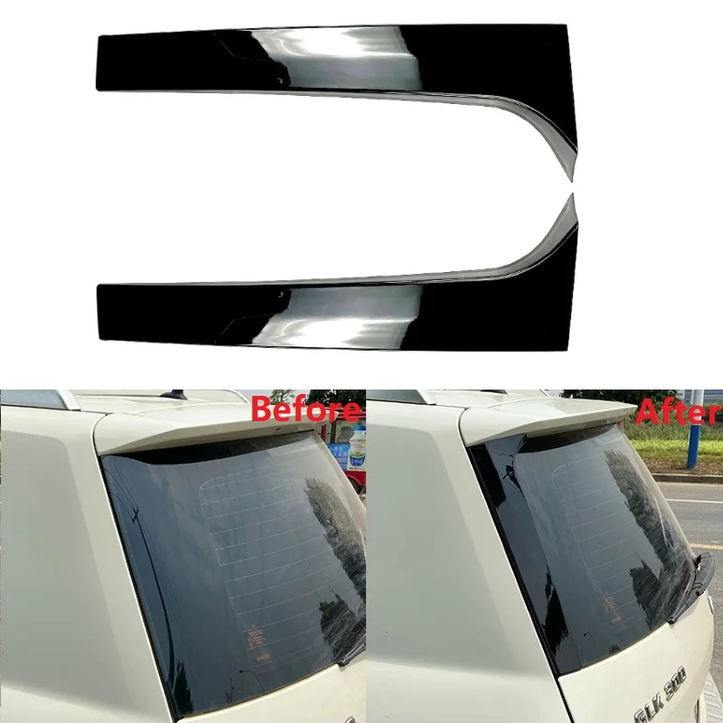 2 SZTUK Spoiler tylnej szyby samochodu Osłona bocznego skrzydła ABS Jasny czarny Do Mercedes Benz GLK-Class X204 GLK 200 260 300 2009-2015